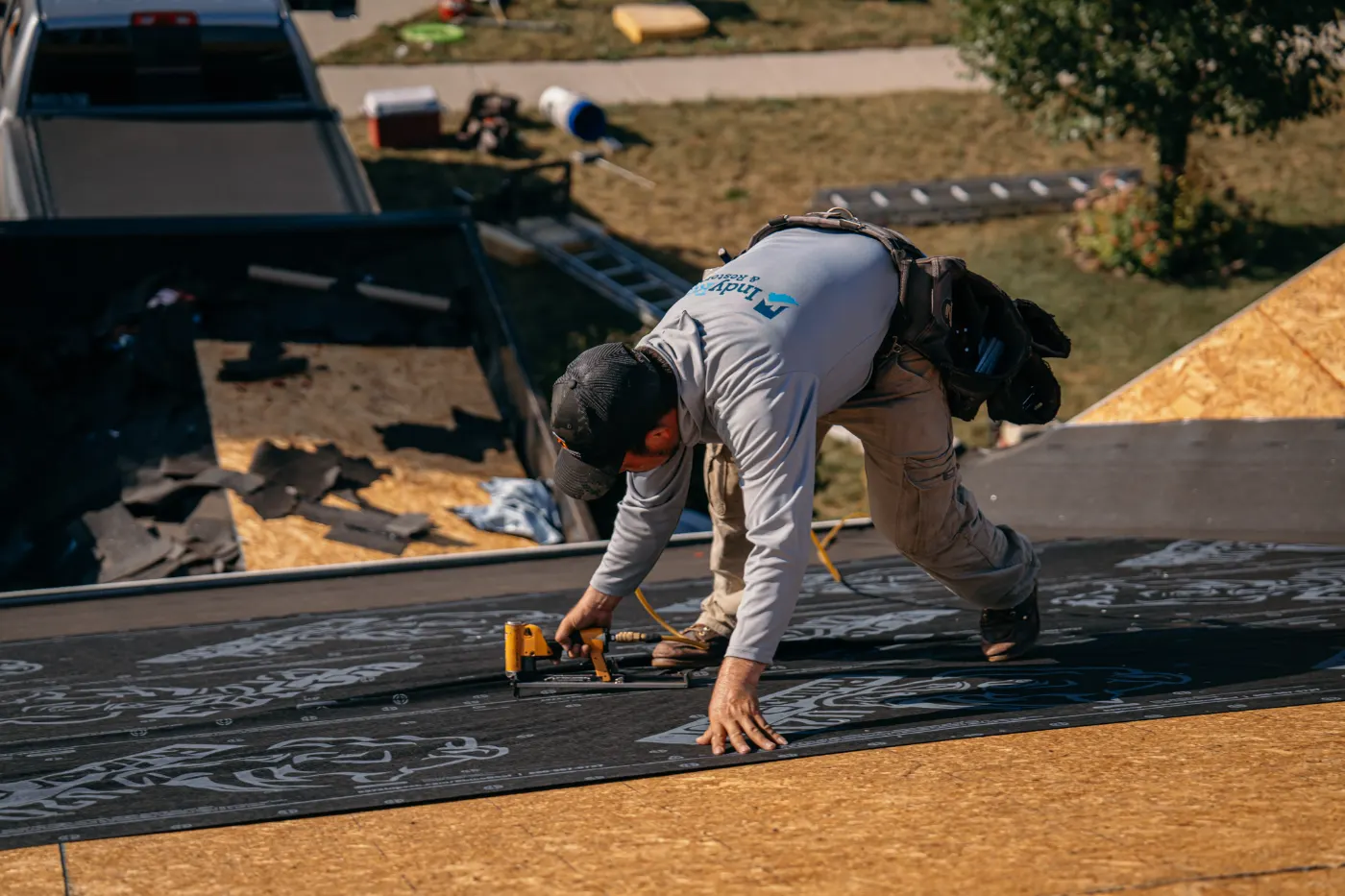 Flashing and seam work in Sand Creek Woods